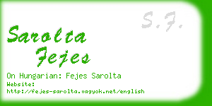 sarolta fejes business card